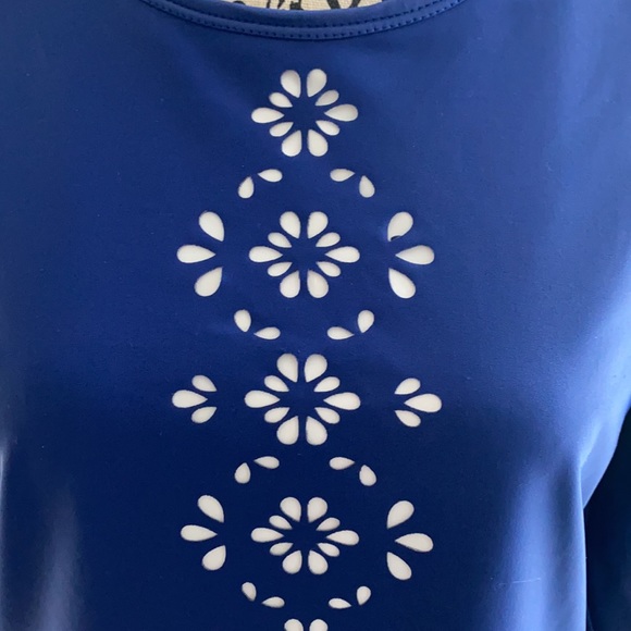 Cabana Life Long Sleeve Rash-guard Swim Top SZ-L - Picture 4 of 9